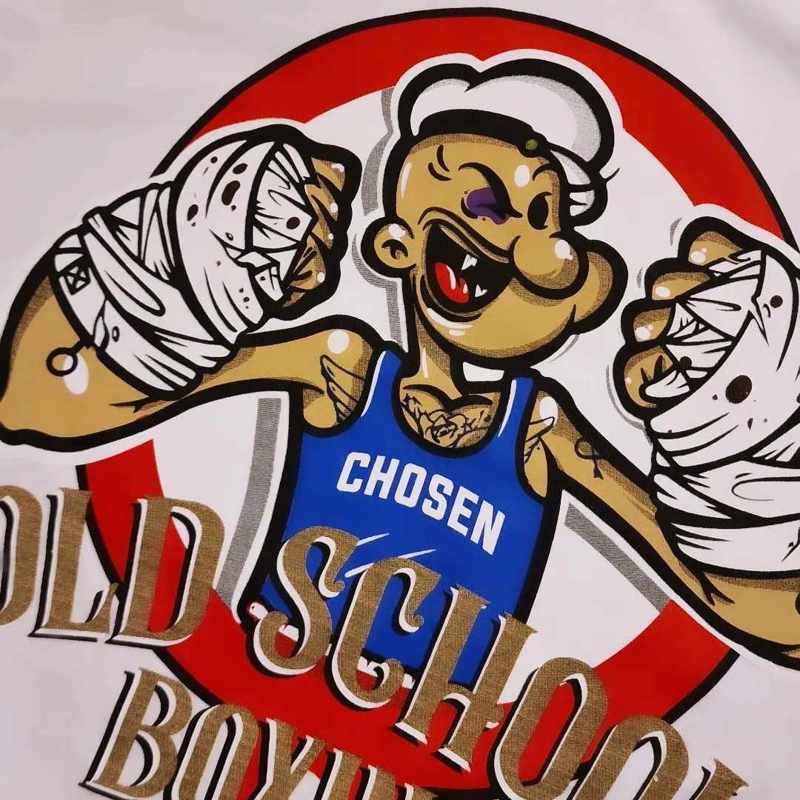 Chosen Old School Boxing Tshirt-white